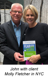 John Willig with client Molly Fletcher in New York City